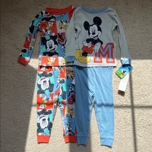 Disney Mickey Mouse Kids Pajama Set - Multicolor and Blue